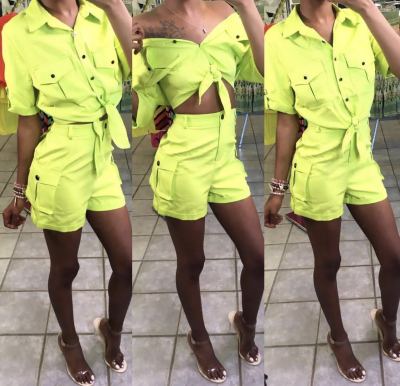 Denim Green Outfits QZ3276