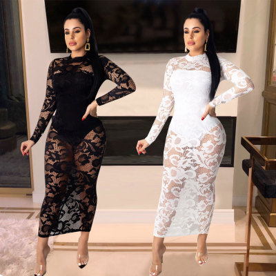 Lace Jumpsuit + Lingerie Nightclub Women's Two-Piece Skirt Set WMZ2547
