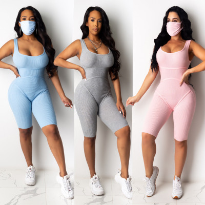 Sexy solid color jumper jumpsuit pants BN9301
