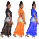 Color Eye Print Sheer Mesh Ladies Dress LSN715