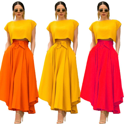 All-Match Comfy Solid Color Leisure Skirt For Ladies LY5072