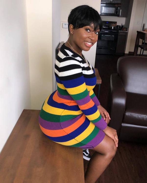 Wholesale Price Bodycon Multicolor Striped Short Dress LM9026