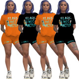 Sexy cute letter print suit HY5153