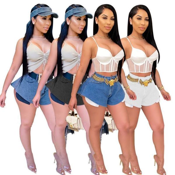 Sexy short hot pants sexy hot selling wide-leg jeans ME2851