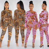 New Arrival Women Leopard Printing Casual Bodycon Outfits ALS139
