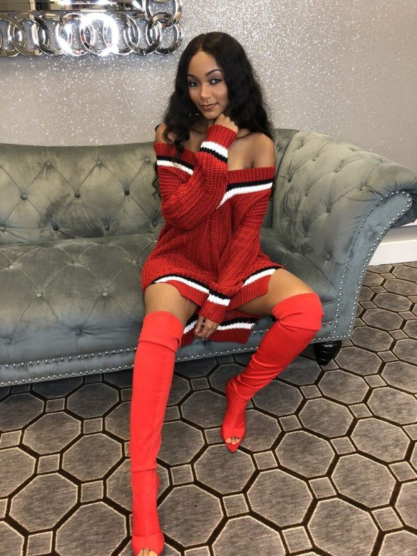 Off Shoulder Knitting Long Sleeves T Shirt Dress YS228