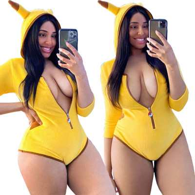 Personalized cute solid color jumpsuit nightclub HG5312