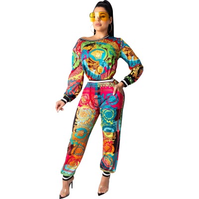 Autumn Winter Long Sleeves Printing Suits For Women CY1194