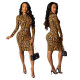 Sexy Women's Leopard Print One Step Dress SH7125