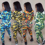 Camouflage print two pieces outfits H1088