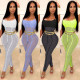 Women's nightclub sexy suspender mesh see-through jumpsuit CYF3638
