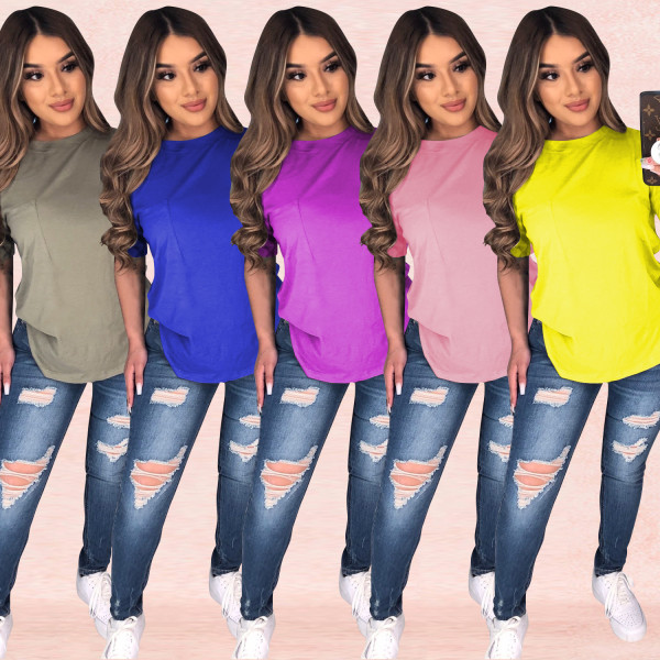 Loose leisure sports home shirt short sleeve ladies T-shirt women CYF3558