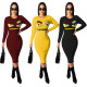 New Arrival Embroidered Round Collar Slim Casual Dress TRS986