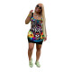 Hot Sale Tiger Pattern Clubwear Sleeveless Short Dress YM8030