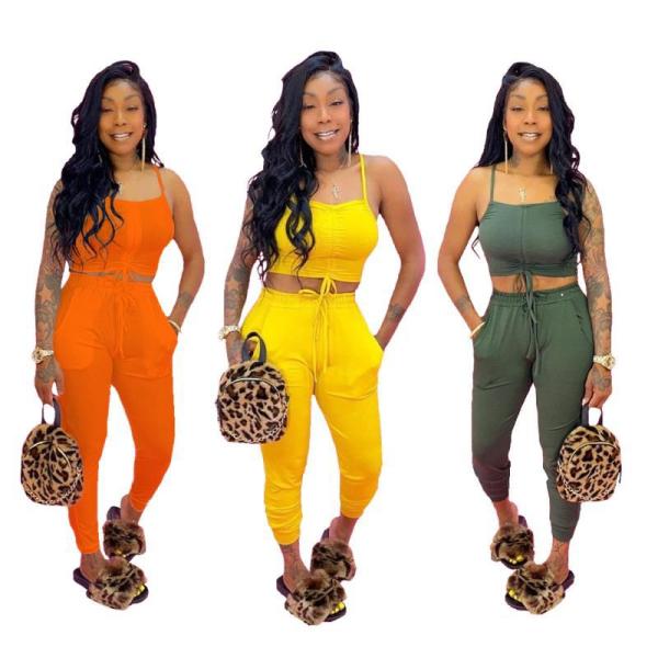 Strap exposed navel with pocket casual sexy fashion suit MH2026