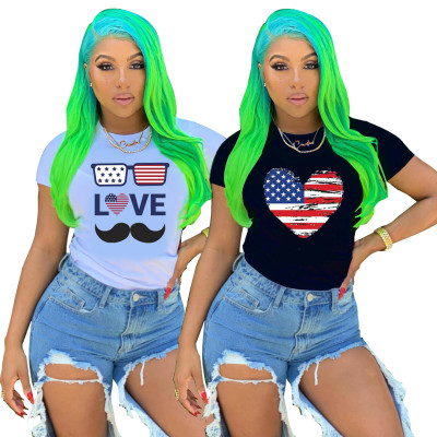Print out the short sleeve top independence day R6288