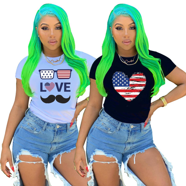 Print out the short sleeve top independence day R6288