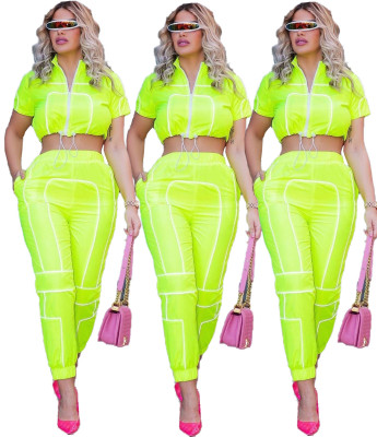 New Arrival Hiking Summer Stripe Patcwork Women Suits HG5259