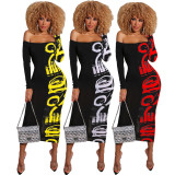 Dress multi-color large note print skirt AL073