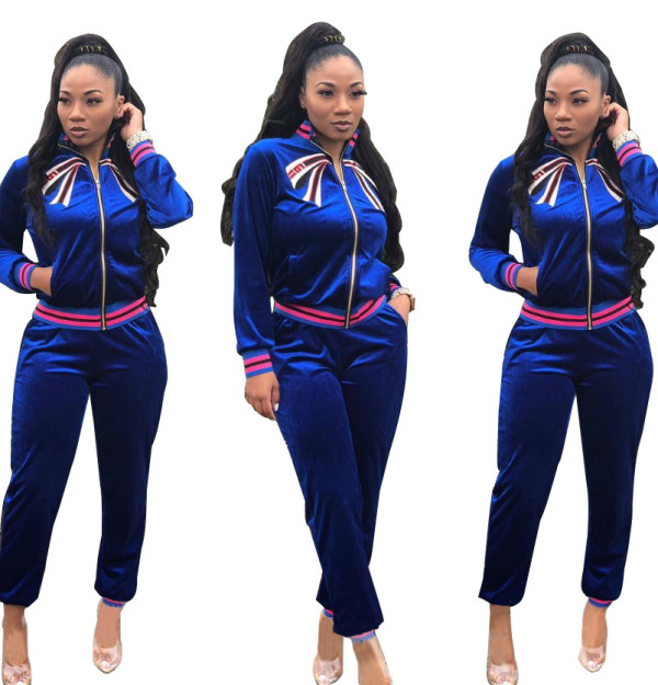 Fashion Blue Comfortable Sports Outfits QZ4529