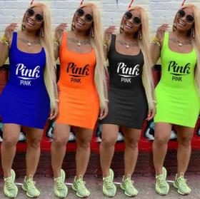 Letter Offset Sexy Dress Women's Dress RSN731
