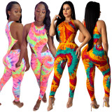 Nightclub clothes tie-dye bodysuit sexy suit GL6255