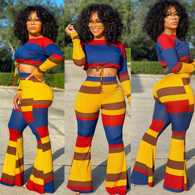 Hanging flared pants suit XYM8043