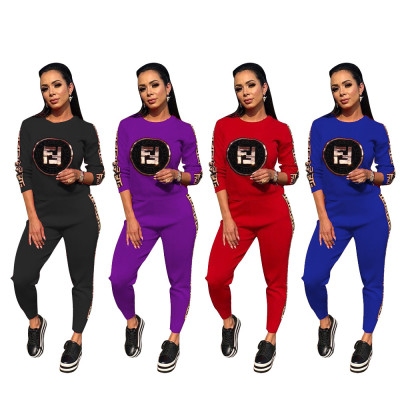 HOT SALE Fashion Casual Letter Print Running Sports Suits Outfits TRS888