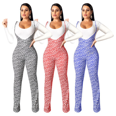White Long Sleeves T-Shirt Letters Printing Condole Belt Pants SDD9171