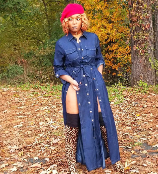 Sexy High Cut Jeans Long Dress LM9046