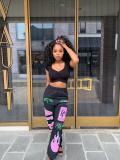 Autumn Pattern Printed Straight Pants CY8021
