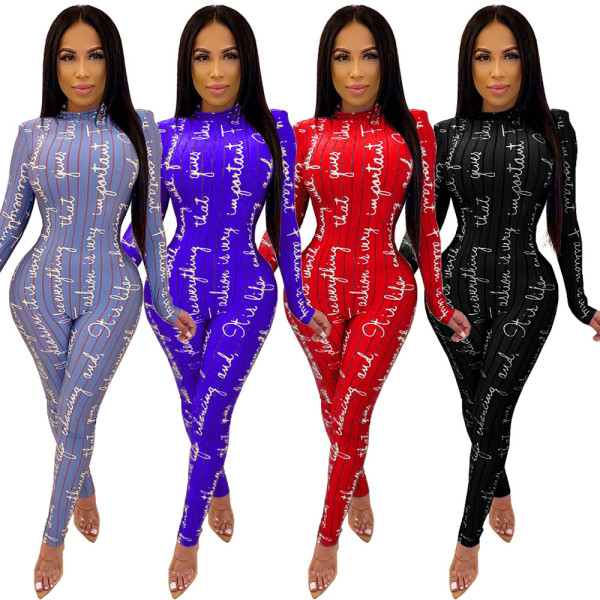 Fashion sexy letter printing · jumpsuit TK6048