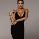 Fashion zip closure straps tight jumpsuit D1733476