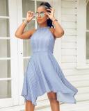Office Ladies Summer Irregular Sleeveless Dress ARM8067