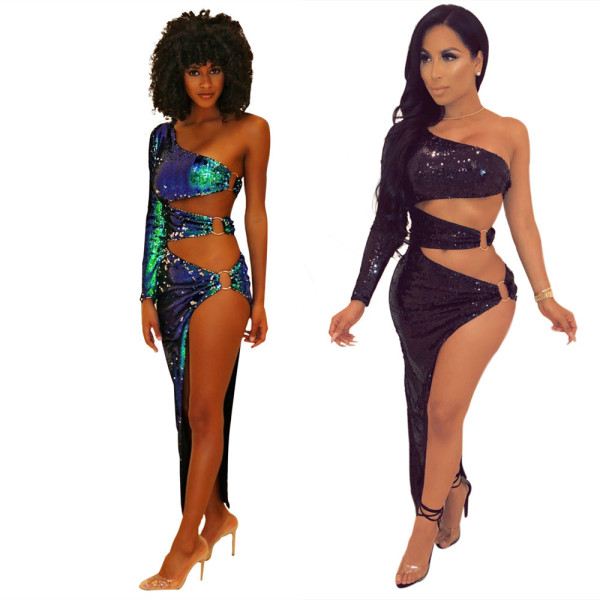 Club Sexy Sequin Skirt Suits For Women LS6204