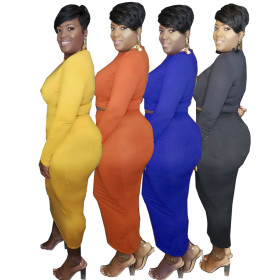 Large size women's two-piece dress YF1103