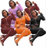 womens fashion line trumpet sleeve dance fitness suit MDF5157
