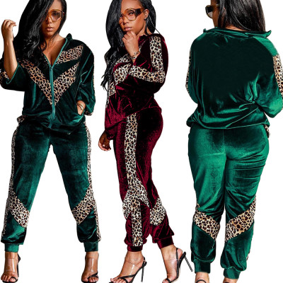 Two Pices Leopard Print Sports Sets SY8308