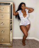 Cute printed jumpsuit FF1018