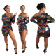 Off Shoulder Sequins Bling Bling Mini Dress ALS061