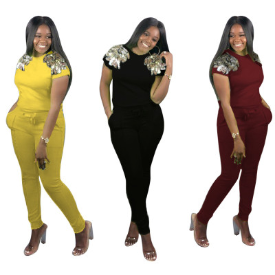 Fashion Sequin Patchwork Bodycon 3 Colors Women Outfits DN8243