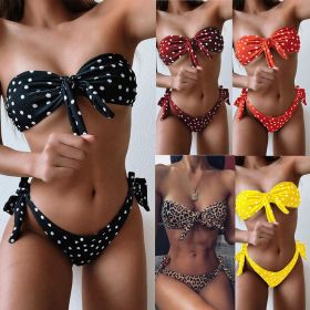Dot print sexy bikini split CS1804