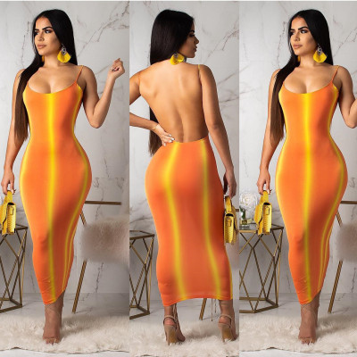 Digital printed nightclub dress YS6058