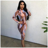 Euramerican Cheap Printing Bodycon Midi Dresses ORY5063