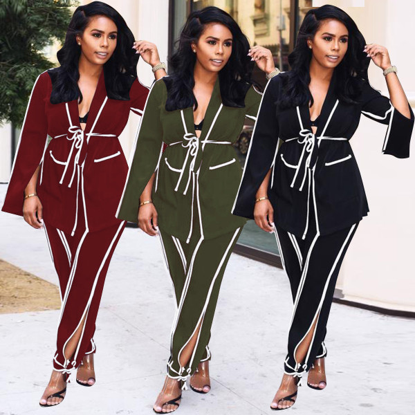 Office Lady Working Suits Two Pieces Sets ALS058