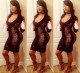 Hot Sexy Bodycon Hollow Out Cheap Long Sleeves Dress For Club H1233