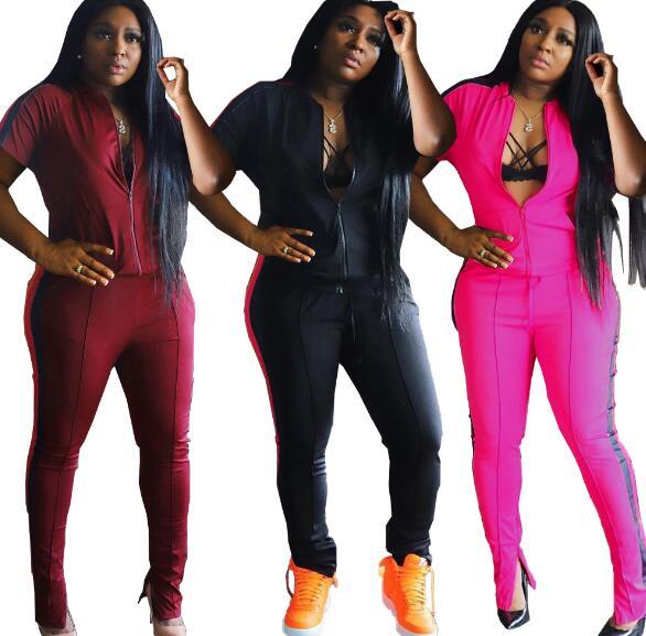 Women's webbing stitching two-piece suit DN8367