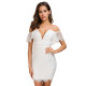 Sexy Bodycon Lace Strapless Wrap Dress MS575