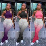 Tight-fitting vest pleated gradient sports fashion casual suit RSN756