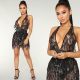 HOT SALE Sexy Bandage Sequin Backless Sleeveless Dress MS1821